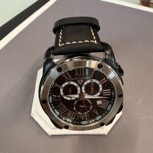 SWISS LEGEND TRAVELER W/ New leather band and new battery